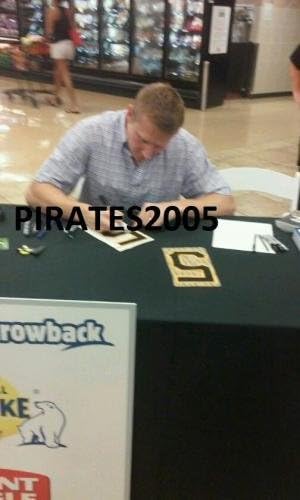 Mark Melancon assinou a Plate Home Pittsburgh Pirates Prova autografada - MLB Game Bases usadas