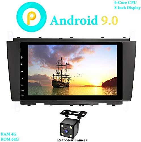 XIDO 8 Android 9.0 Estéreo de carro na cabeça da cabeça de 6 núcleos RAM 4G ROM 64G Radio GPS para Mercedes-Benz C Classe W203/ CLK