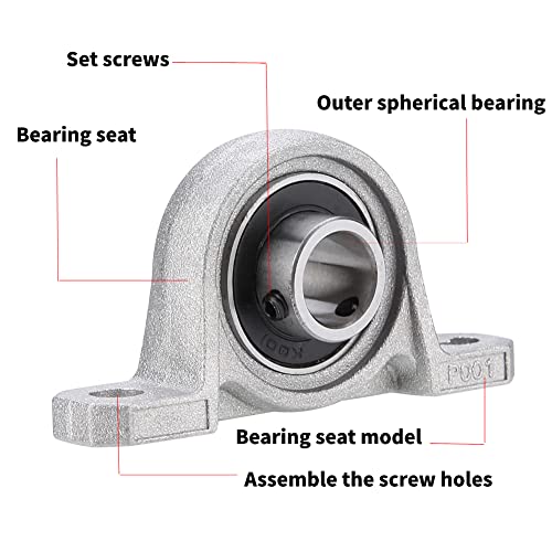 Flange de travesseiro montado em bola de 12 mm rolamento de inserção vertical para diâmetro 1/2 polegada haste de eixo linear