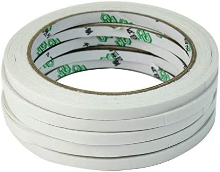 Yu2d 5 rollos cinta adesiva Doble Cara transparente para escuela oficina 5mm x 10m