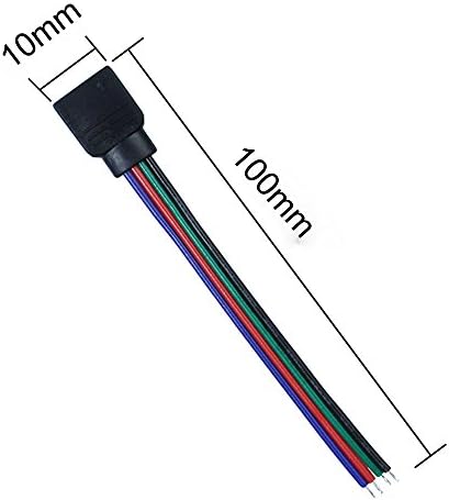 10 PCs 4 pinos conector feminino RGB Extensão do cabo do cabo Linha de solda para SMD 5050/3528 RGB LED LIGH