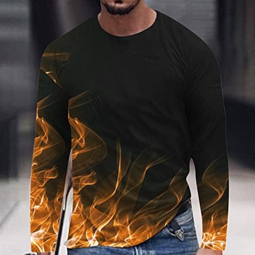 Camiseta masculina, camisetas gráficas impressas em chamas 3D