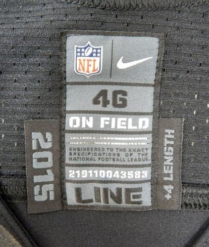 2015 San Francisco 49ers Blank Game emitiu Black Jersey Color Rush 46 DP30140 - Jerseys usados ​​na NFL não assinada