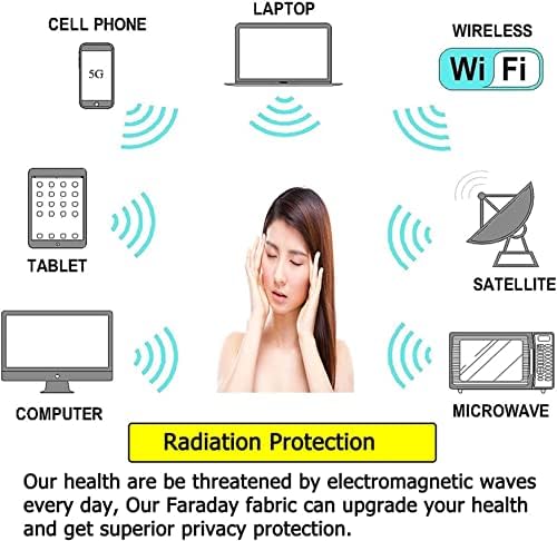 AMNOOL EMI RF RFID Shielding Fabric EMF Protection Fabric Block WiFi/RF-Anti-Radiation Fabric para bloquear o sinal WiFi GPS