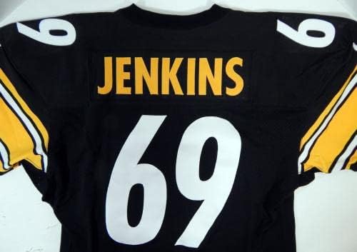 1999 Pittsburgh Steelers Jenkins #69 Jogo emitido Black Jersey 50 DP21345 - Jerseys não assinados da NFL usada