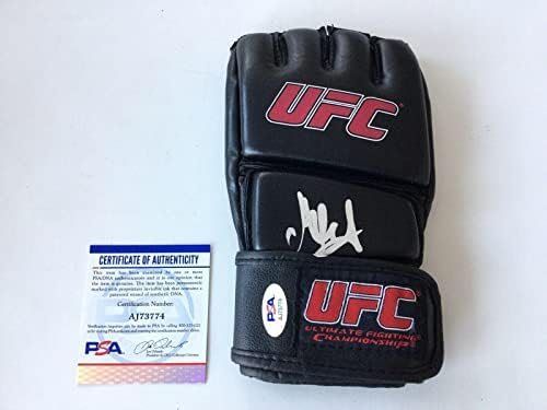 Islã Makhachev assinou autografado UFC Glove PSA DNA CoA G - luvas de UFC autografadas