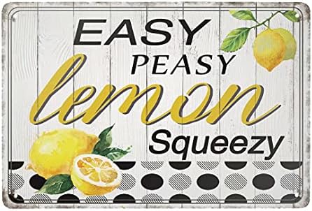 Mvgges Funny Novelty Tin Sign Easy Peasy Lemon Squeezy Sign Rustic Retro Goats Farm House Barn Sign Home Cozinha Bar Quarte Garagem