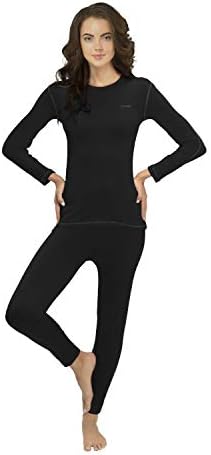 Roupa térmica para mulheres Camisa e calça, camada de base com leggings Bottoms Ski/Extreme Cold
