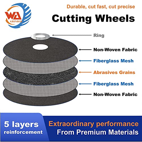 WA 7 ”x1/16 x7/8 deprimido central de corte ultra fino rodas para metal e aço inoxidável discos de corte usados ​​no
