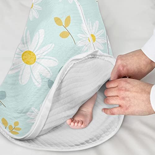 Vvfelixl Daisy Flowers deixa um cobertor vestível de bebê, saco de dormir de transição para bebês, saco de sono para bebês recém-nascidos, traje de sono para criança 6-12m