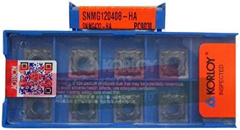 FINCOS SNMG120404/SNMG120408 -HA PC9030, inserções originais de giro de carboneto para aço inoxidável, torno de veículo
