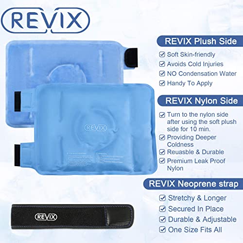 Revix Rene Gel Gelo envolve -se com compressão a frio para lesões e pacote de gelo grande para lesões em gel reutilizável em gel