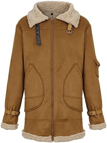 Jaqueta masculino masculino de mangas compridas casaco de jaqueta de lã de couro falso para homens para homens