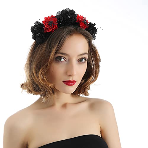 Liatunou Women Halloween Flor Head Band