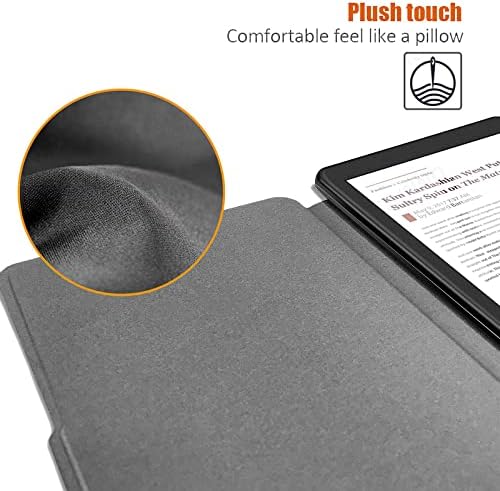 Caso para Kindle Paperwhite 1/2/3Gen, Case PU Flip Folio Cover para Kindle Paperwhite e-reader Smart Wake/Sleep Função, Lotus Red