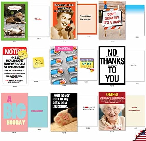 Nobleworks - 36 Ocasões engraçadas variadas Caixa de cartões em branco Caixa de cartões com envelopes, Humor B -Dia, Get para