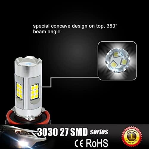 Alla iluminação 3200 lúmens mais nova versão amarela H11 LED LUZES DE NÓPELA BULBO DE HAPA POWER 3030 27-SMD Bulbo H11