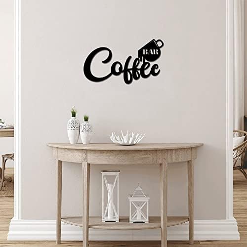 Cafe Coffee Bar Sign Caso Coffee Decoração de metal angustiado Letra da palavra Palavra personalizada Longa escultura
