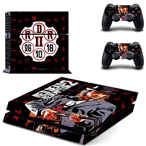 Game Gred Deadf e Redemption PS4 ou PS5 Skin Skinger para PlayStation 4 ou 5 Console e 2 Controllers Decal Vinyl V8659