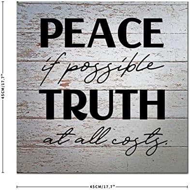 Paz, se possível, a verdade custa Seahawks Wood Sign Photo Placas de madeira Placas de madeira Sinais de berçário personalizado