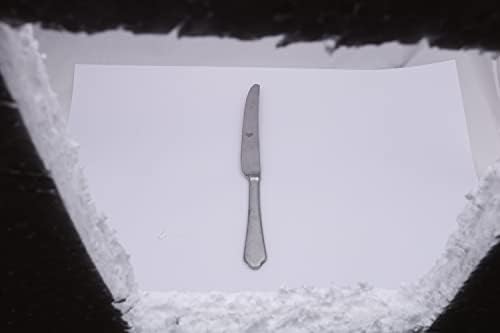 Mepra azc10661103 faca de mesa, [pacote de 48], acabamento de estanho, lava -louças de talheres seguros