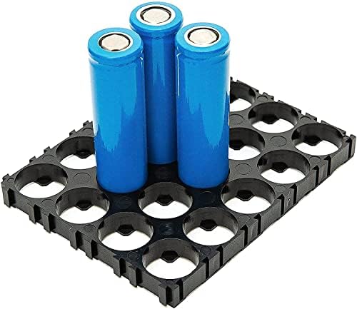 JUTAGOSS 20PCS 4x5 Células de lítio Spacer Bateria Plástico Suporte de plástico 21700 Suporte de bateria para pacote de bateria DIY 21,7 mm/0,85 polegada FURO DIA