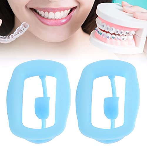 2pcs abridor de boca, bochecha de silicone Retutor de silicone Cheek Retutor Game Oral Mouth Challenge [Blue]