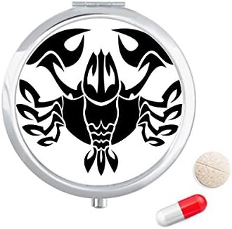 Constellation Cancer Zodiac Símbolo da caixa da pílula Pocket Medicine Storage Caixa de contêiner Distribuidor