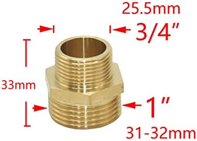 Brass de 1 polegada a 3/4 1/2 conector de rosca fêmea de fêmea, redução de água, conector de tubo de água Reparar acessórios