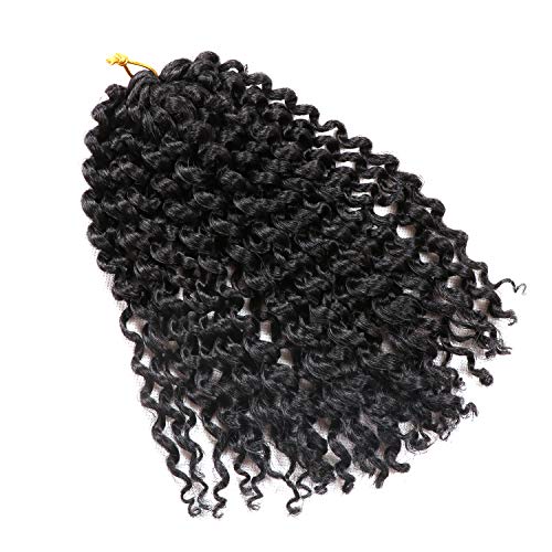 Cabelo de paixão curta de 8 polegadas 3 pacotes de pacote marlybob Cabelo de crochê Cabelo cacheado Cabelo de crochê para mulheres negras Onda de água para crianças