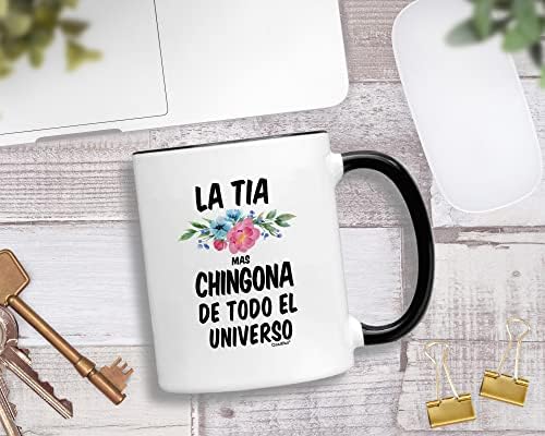 Presentes de Casitika para Tia. La Tia Mas Chingona de ToDO El Universo 11 oz Coffee Cup. Tia espanhola caneca. Regalos para cumpleaños.