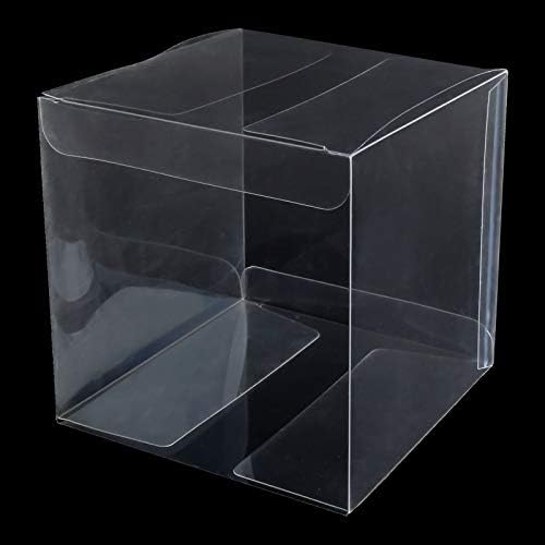 Caixas transparentes de 50 pacote de animais de estimação, caixas de presente de 4 x 4 x 4 x 4 polegadas Caixas de presente de