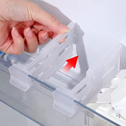 Housoutil 12pcs Organizador de divisores de geladeira plástica, separadores ajustáveis ​​expansíveis, alocadores de espaço
