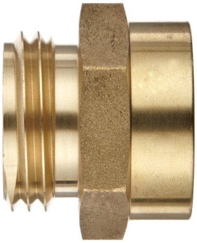 Lua 357-1061021 Adaptador de mangueira de bronze, mamilo, 1 NPT feminino x 1 NH masculino