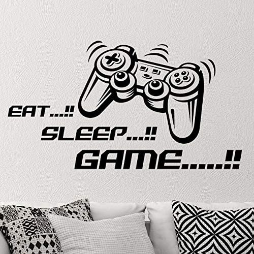 Eat Sleep Game Joystick Wall Sticker Mural Vinil Decal