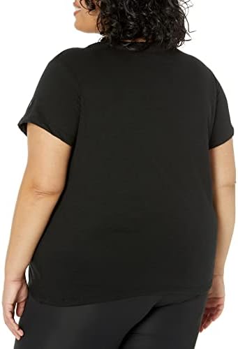 Campeão de camiseta feminina de tamanho plus size, camiseta feminina de decote em V, camiseta de manga curta feminina