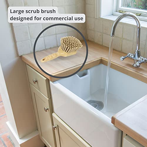 Esparta 40541EC25 Escova de plástico, escova de utilidade, escova de cozinha com orifício de suspensão para limpeza, 8 polegadas, bronzeado