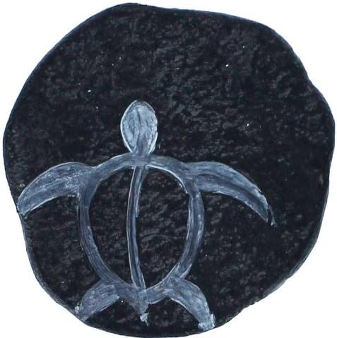 Conjunto de montanha -russa havaiana - Tartaruga marítima de lava rock petroglifa
