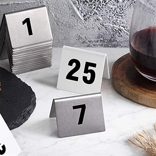 Números de mesa de baaisp, aço inoxidável de tabela de tabela de tabela de barracia restaurante Cafe Satinging Wedding