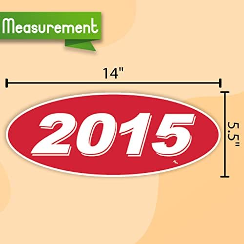 Versa Tags 2014 2015 e Modelo Oval Ano Ano de Carros Vancidores de Vidadores com orgulho feitos nos EUA VERSA OVAL MODELO OVEM Windshield Ano de Ano é vermelho e branco de cor vêm doze por ano