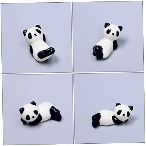 Bestonzon 10 pcs panda pauzinho de pauzinho descanso para suporte de talheres stand stand aço inoxidável utensílio de utensílio