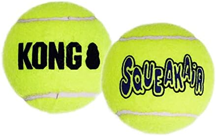 Kong Squeakair Balls, Toy Dog Premium Squeak Tennis Balls para cães médios, pacote de 6