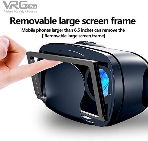 Fone de ouvido VR com controlador, óculos VR compatíveis com 5.0-7.0 polegadas para iPhone & Android, 3D HD Virtual Reality Headset com lente protegida por olhos leves anti-azul para crianças e também adultos