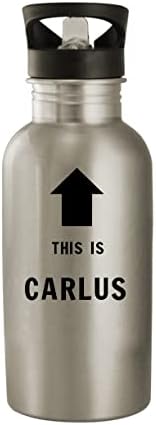 Produtos de molandra Este é Carlus - 20 onças de aço inoxidável garrafa de água, prata
