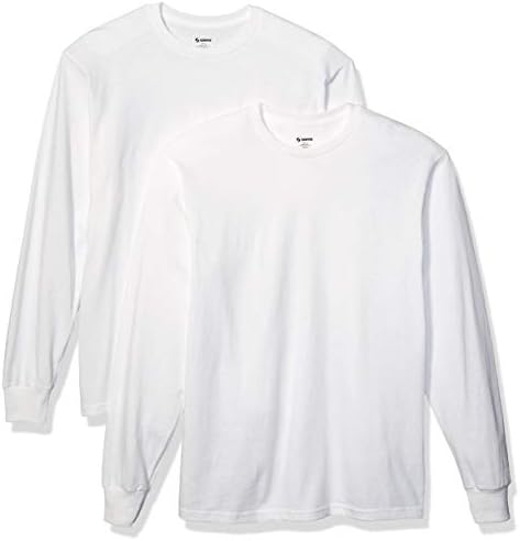 Camiseta de algodão de manga comprida masculina
