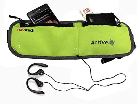 Navitech Green Mp3/MP4 Running/Jogging Water resistente a cintura/cintura compatível com o apple ipod touch 16gb - 6ª geração