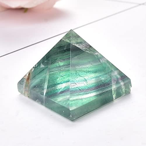 Laaalid xn216 1pc Cristal de cristal natural pirâmide Energia de cura Reiki Crystal Point Tower Decoração de casa Meditação Ore Mineral