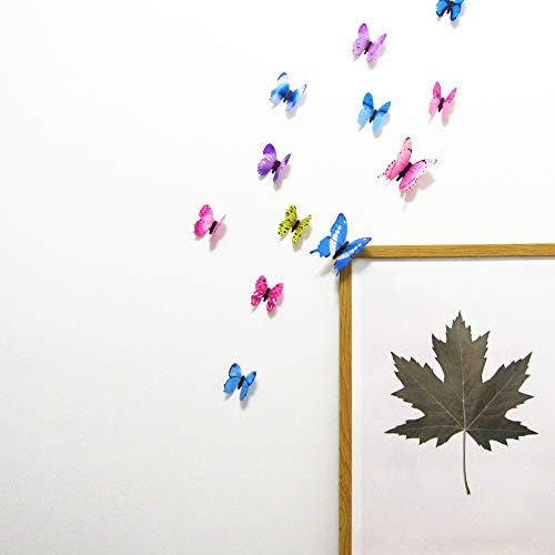 Decalques de parede de borboleta de 60pcs - decoração de borboletas 3D para adesivos murais removíveis de parede decoração de quarto de crianças decoração de quarto