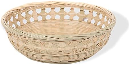 Shcmsado tecido bambu cesta de cesta de pão cesto vegetal serve cesto cesto pequenas cestas para casa, cozinha e escritório