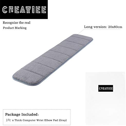 Paddado de pulso de computador atualizado, createe Premium Memory Cotton Desktop Teclado Braço Rest Suporte Mat para Gaming de Trabalho